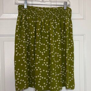 Cory Lynn Calter (Anthropologie) swooshy polka dot skirt, Size Small